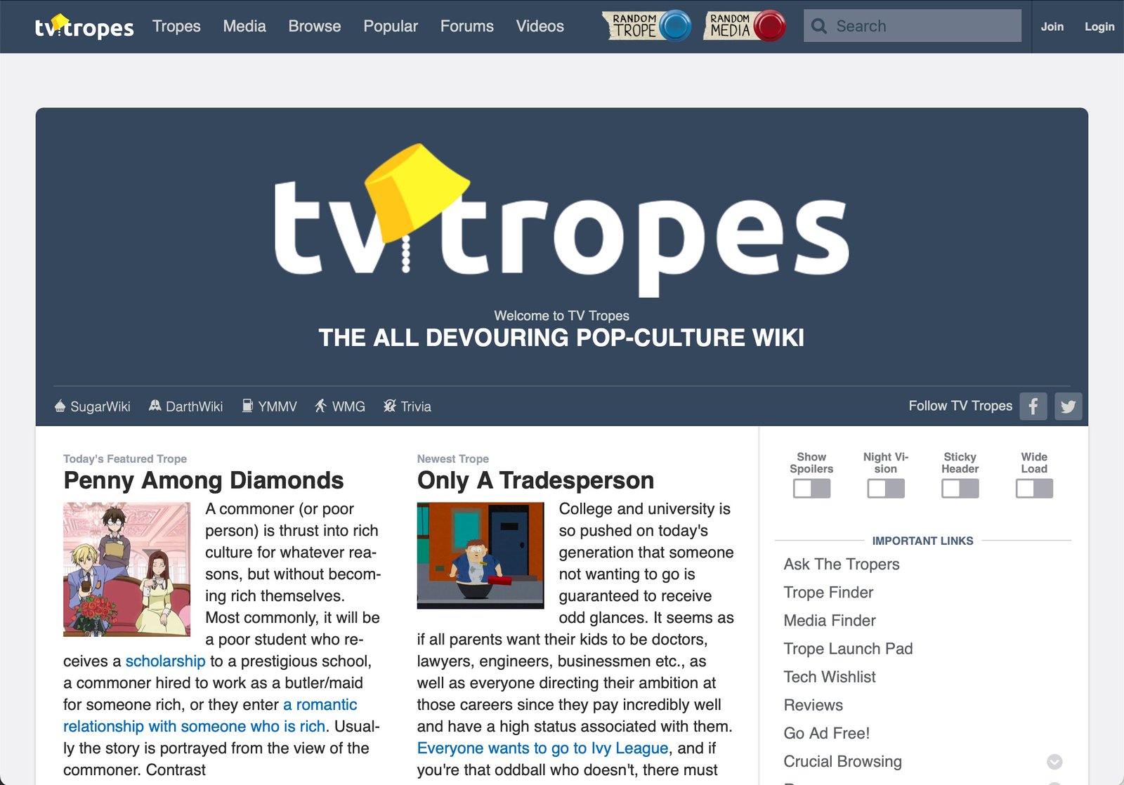 TVTropes Site After